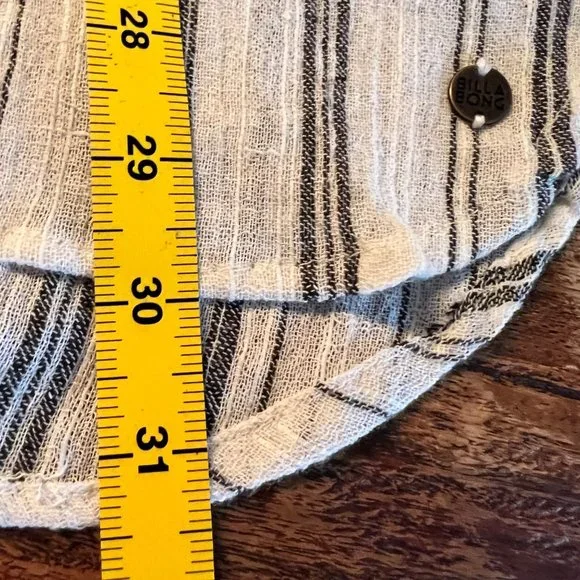 Billabong Grey Stripe Tunic/Coverup M - Picture 6 of 13